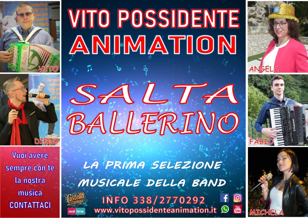 selezione musicale della band Vito Possidente ANIMATION